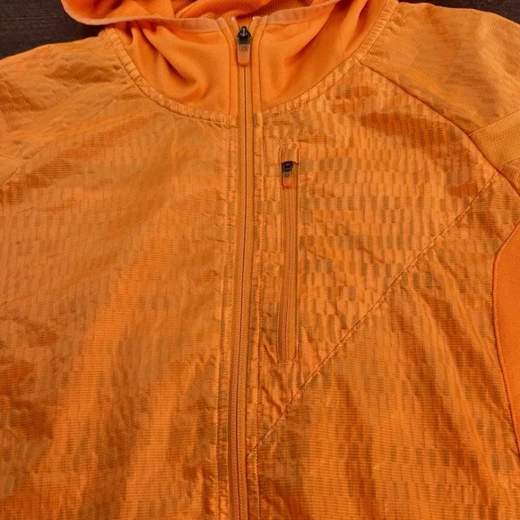 Adidas Own The Run‎ Jacket Men's Size Large Orange Lightweight Full Zip Hooded - Picture 7 of 12